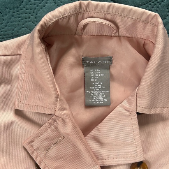Tahari Light Pink Kids Pea Coat - Picture 2 of 9
